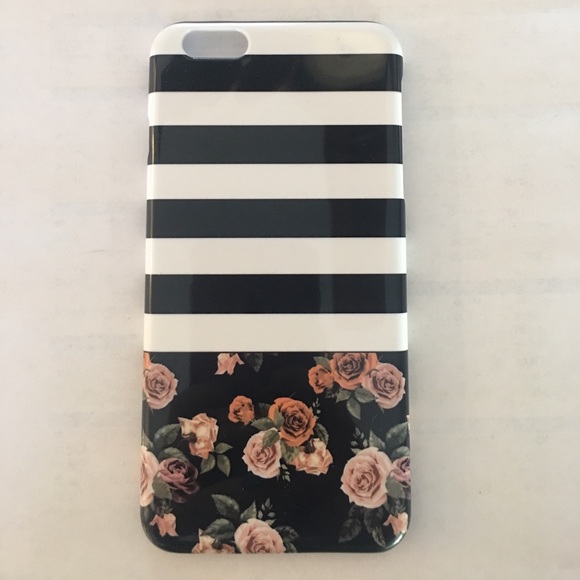 Accessories - iPhone 6 Plus Floral & Stripes Case