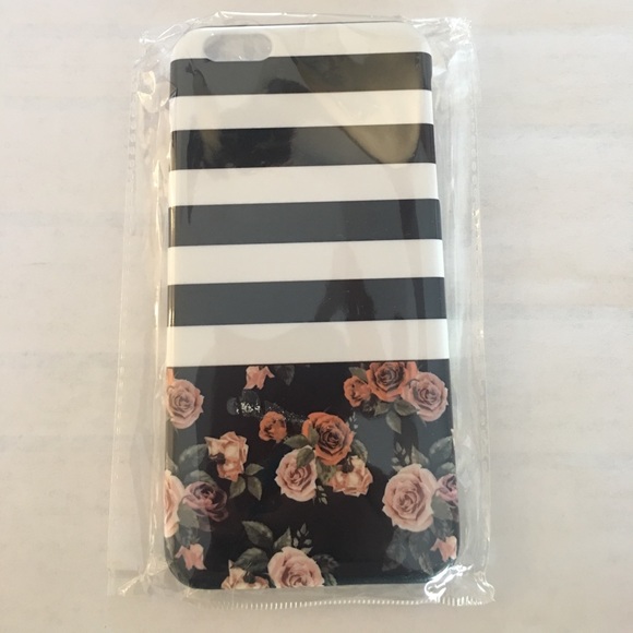 iPhone 6 Plus Floral & Stripes Case - Picture 3 of 3