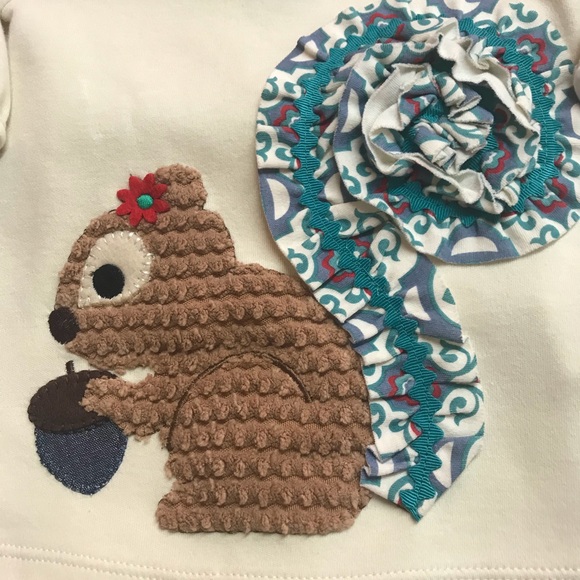 Squirrel Ruffle Pant Set Mud Pie - Picture 2 of 5