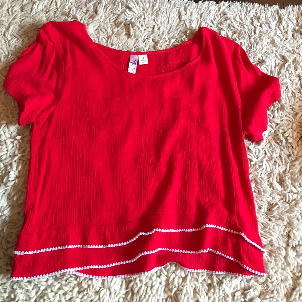 Nice red crop top