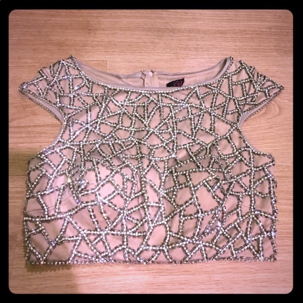 Crystal Crop Top- Glamour by Terani Couture