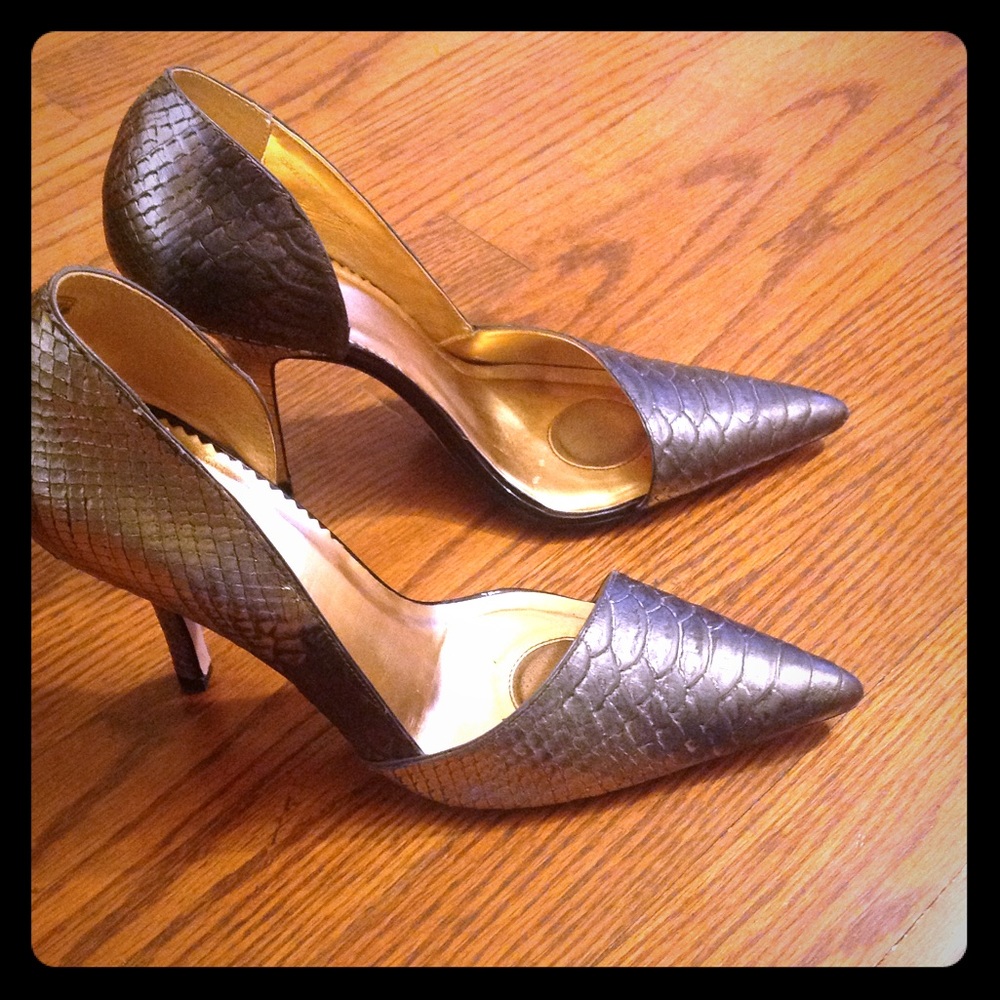 Metallic Python Pumps - image 1
