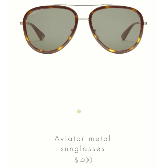 Gucci Tortoise Shell Metal Avaitor Sunglasses - Picture 5 of 5