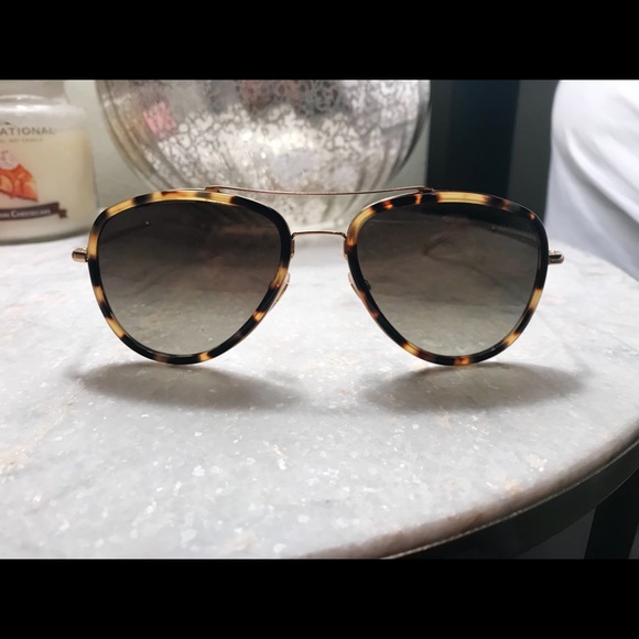 Gucci Tortoise Shell Metal Avaitor Sunglasses - Picture 2 of 5