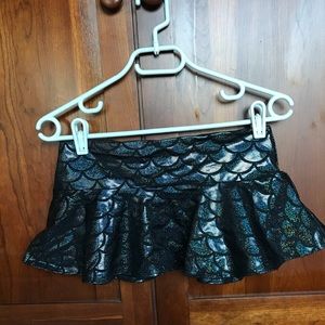 Holographic mermaid skirt for raves, festivals