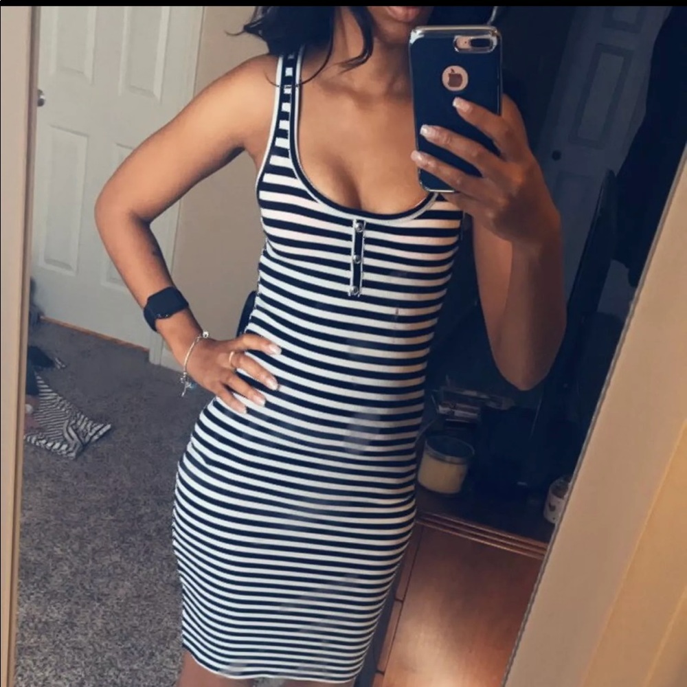 Stripe Black and White Dress