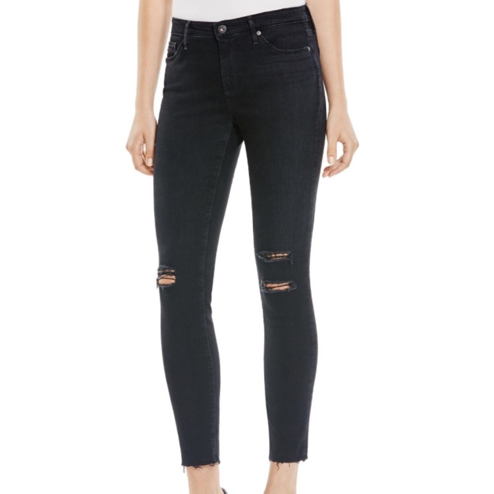 AG DISTRESSED BLACK JEANS