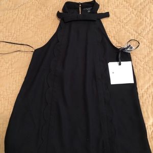 Victoria Beckham-Target Black Scallop Trim Tank