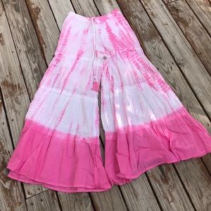 Pink tye dyed pants by ELAN.