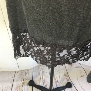 boutique Tops - Hooded Lace Trim Top boutique Tops - Hooded Lace Trim Top