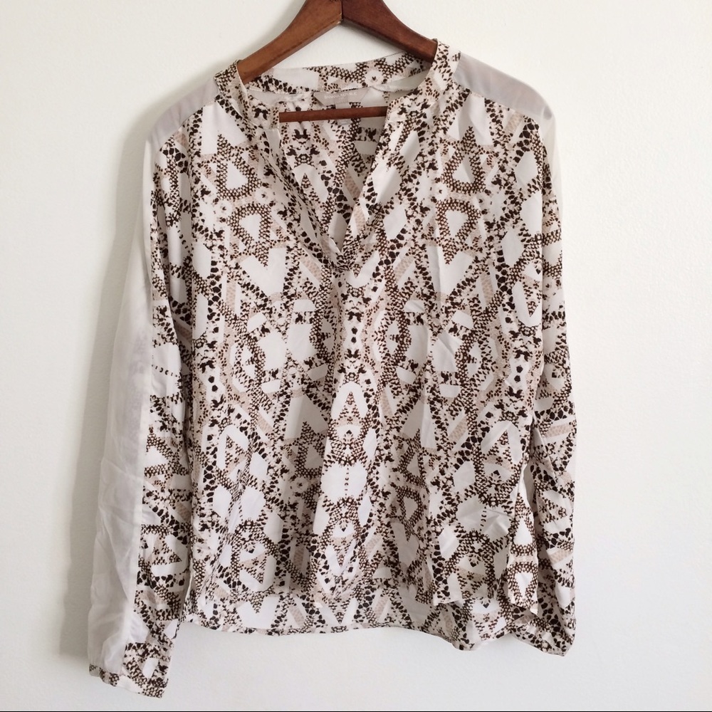 Banana Republic Sheer Sleeve Blouse