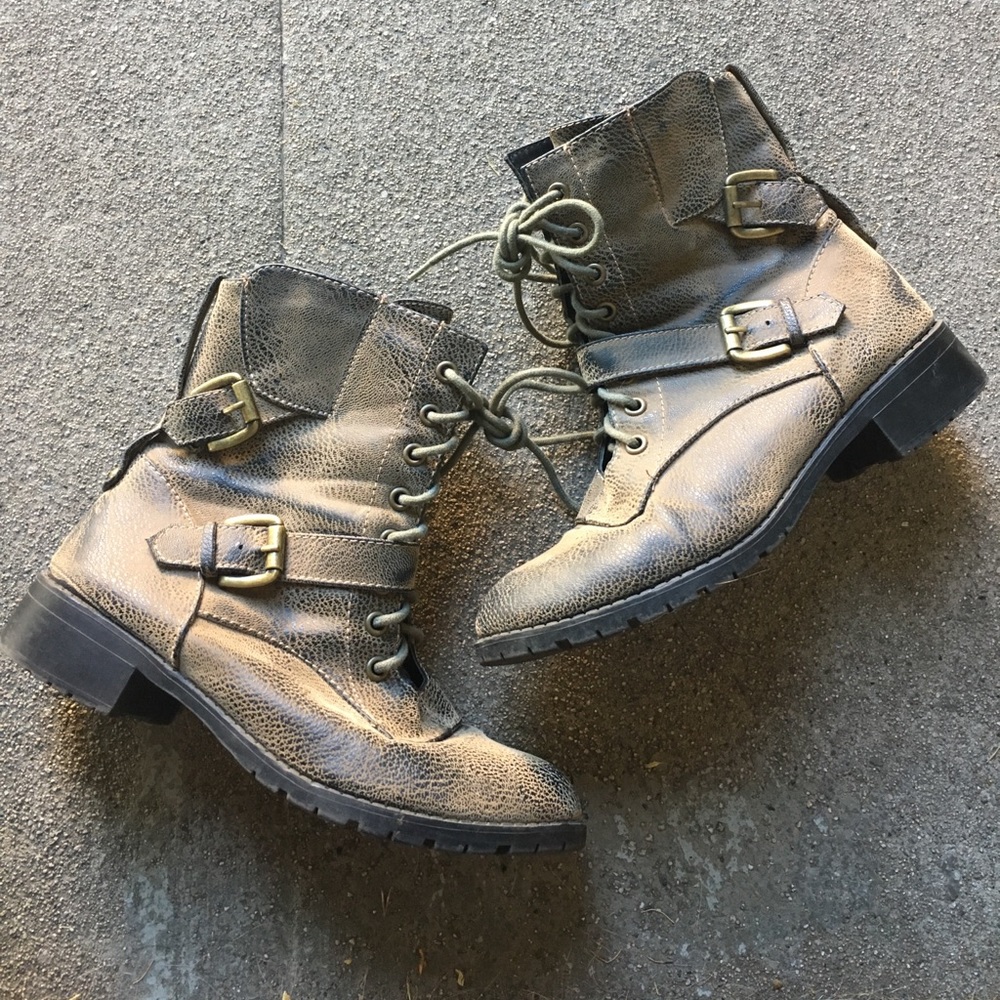 Brown Combat Boots