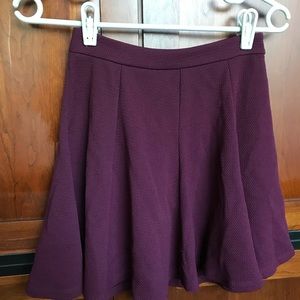 Deep red textured skater skirt from Nordstrom