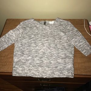 Crop sweater, zippered back