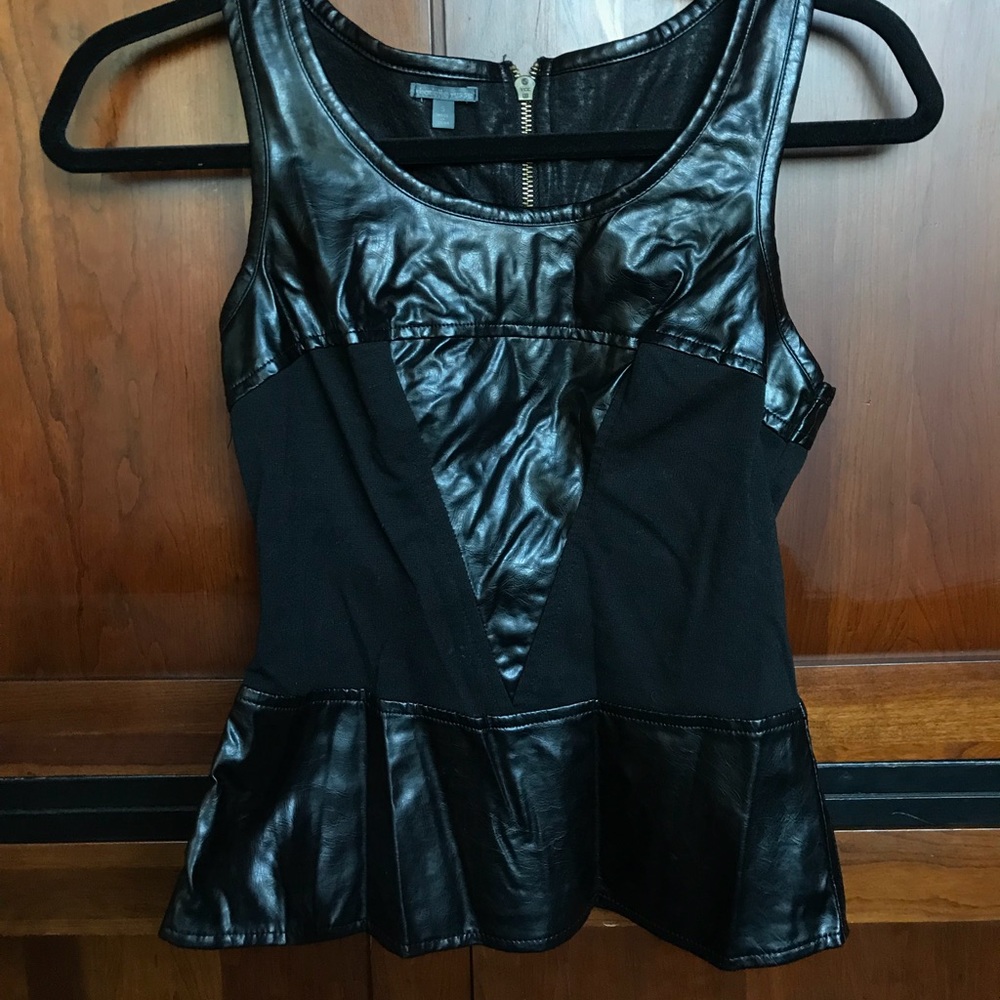 Cool back shirt with fake leather details