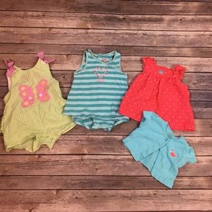Bundle of infant girls outfits