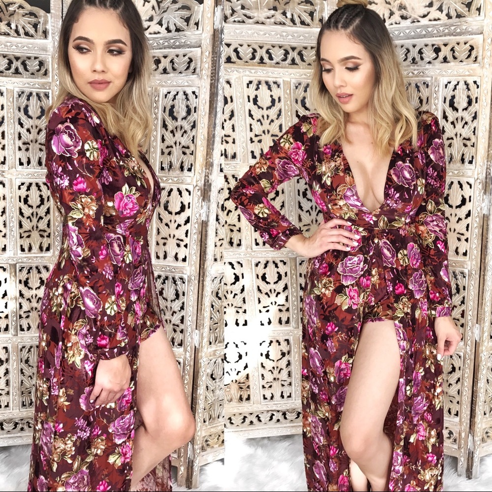 🥀 Bohemian Velvet Romper 🍁