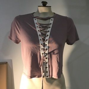 Knitted trendy crop top