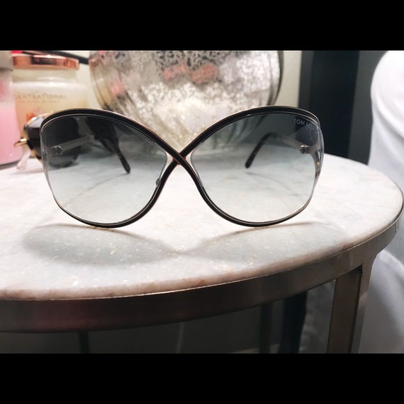 Tom Ford Miranda Oversized Glasses (Black & Gold)