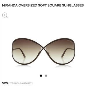 Tom Ford Miranda Oversized Glasses (Black & Gold)