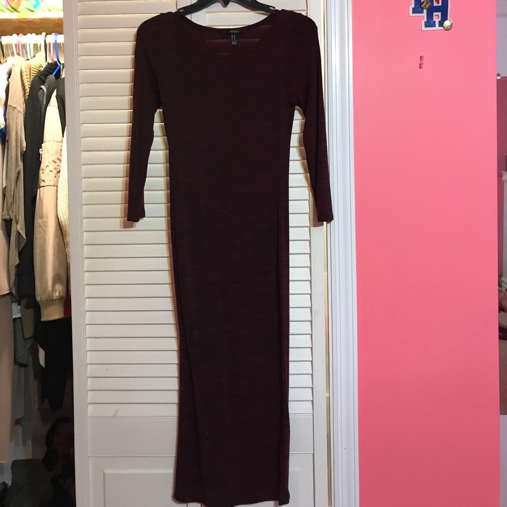 Burgundy Bodycon Dress