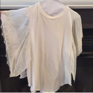 White Urban Outfitters shirt w/ wispy sleeves