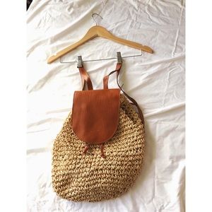 Vintage basket backpack