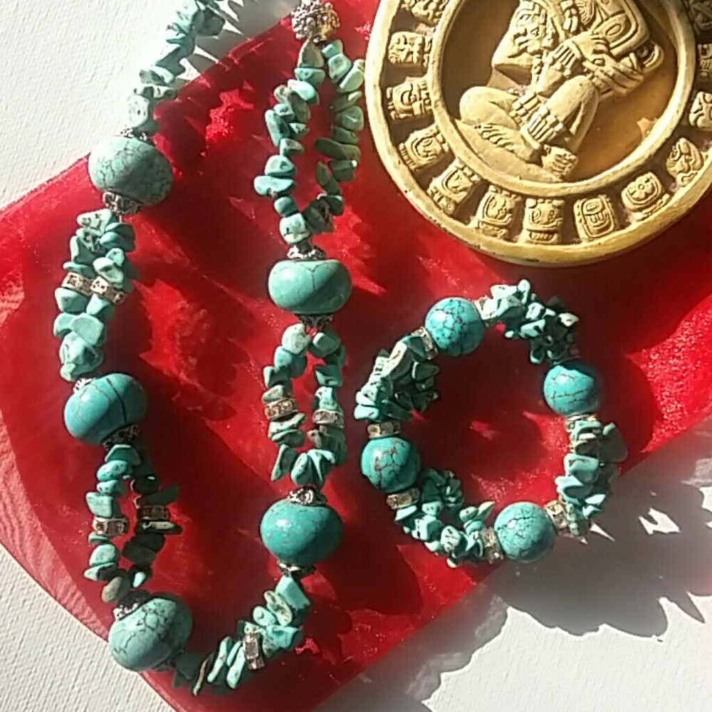Turquoise necklace set
