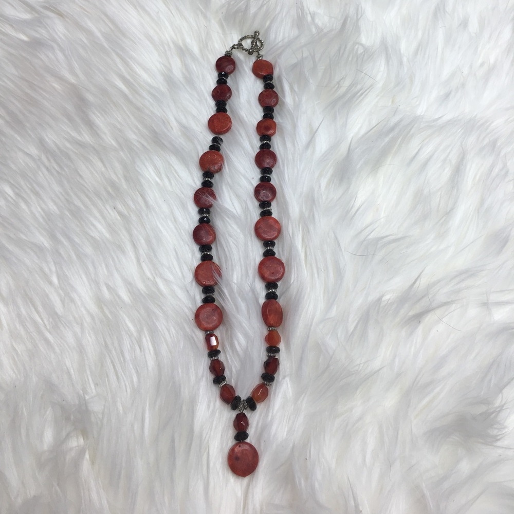 Red and black necklace