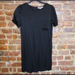 Black silky shirt dress!