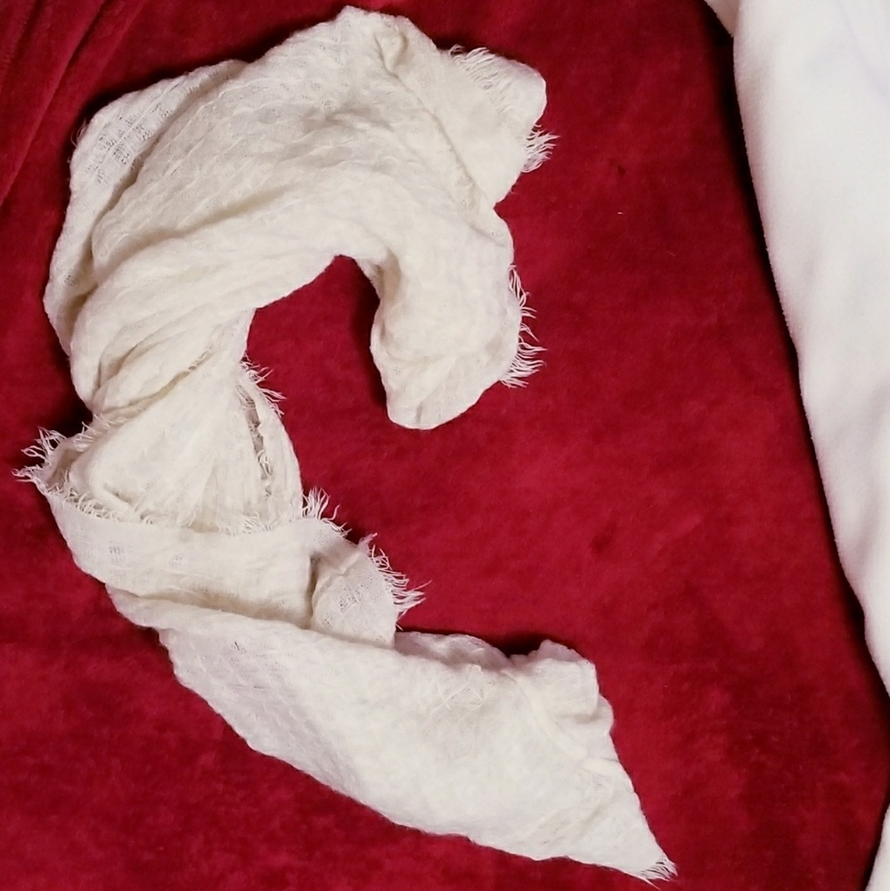 Beautiful, rustic cream-colored Infinity Scarf