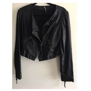 FREE PEOPLE LEATHER JACKET