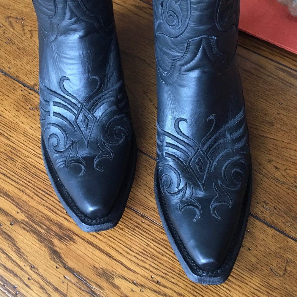 Women’s Circle G short top cowgirl boots black - Picture 4 of 7
