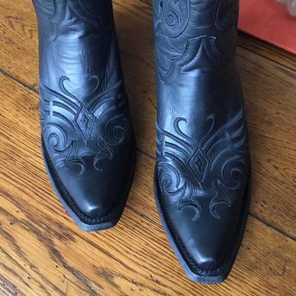 Women’s Circle G short top cowgirl boots black - Picture 4 of 7