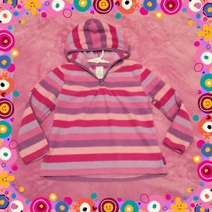 Girls 4t fleece striped hoodie