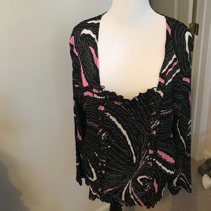 Women’s crinkled corset blouse size 2X