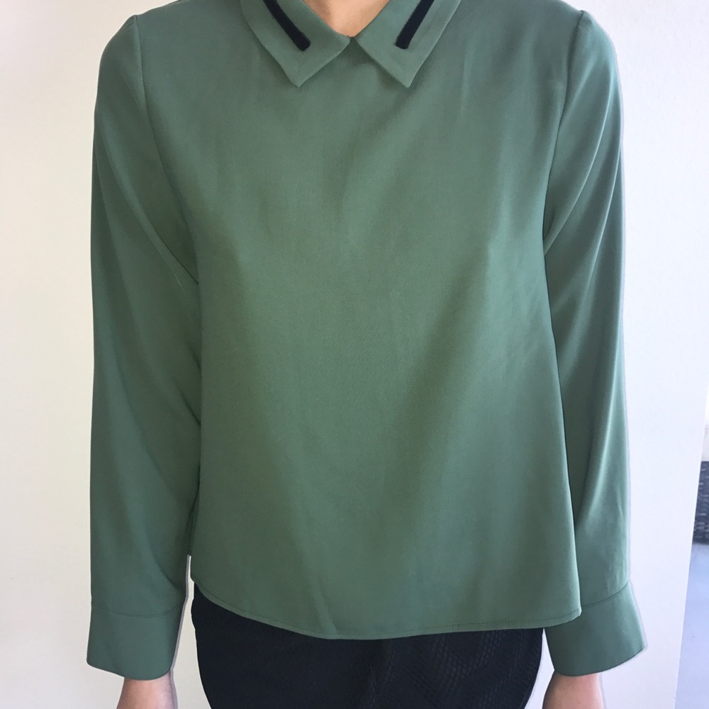 Emerald Green Dolly & Molly Silky Blouse