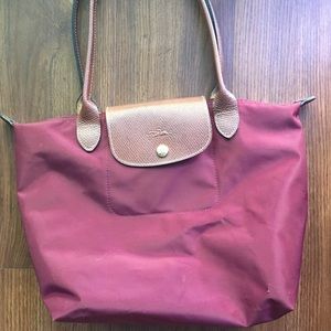 Medium Burgundy Longchamp Tote