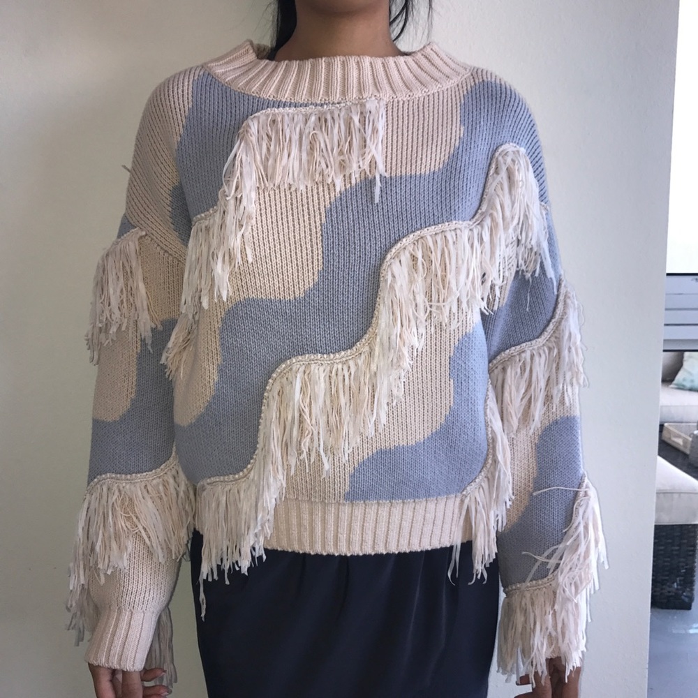 Lily Brown Fun & Flirty Fringe Sweater