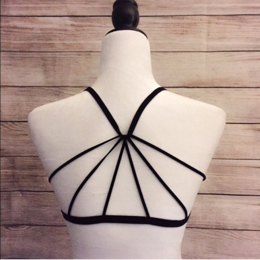 Strappy Caged Back Padded Bralette - Picture 2 of 3