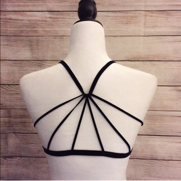 Strappy Caged Back Padded Bralette - Picture 2 of 3