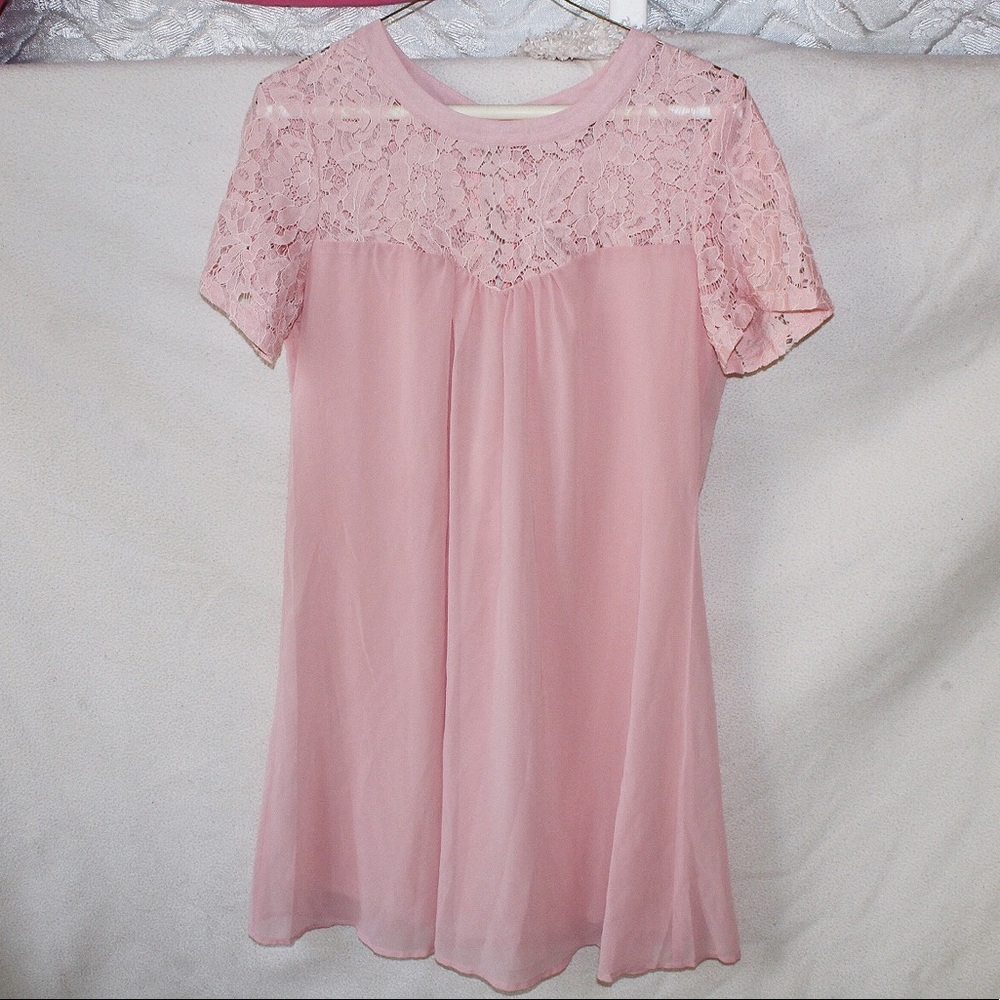 Lace chiffon dress