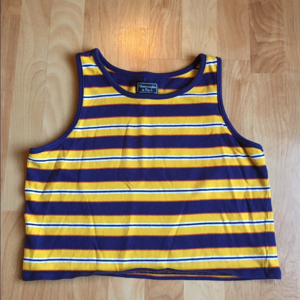 Vintage Striped A&F cropped tank top