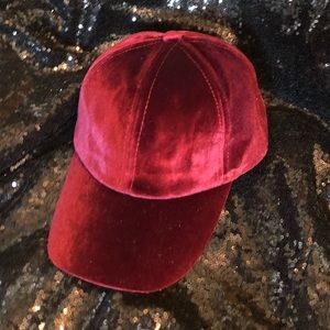 Wine Velvet Cap/ Hat