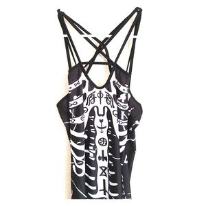Black skeleton dress for Halloween or edgy look