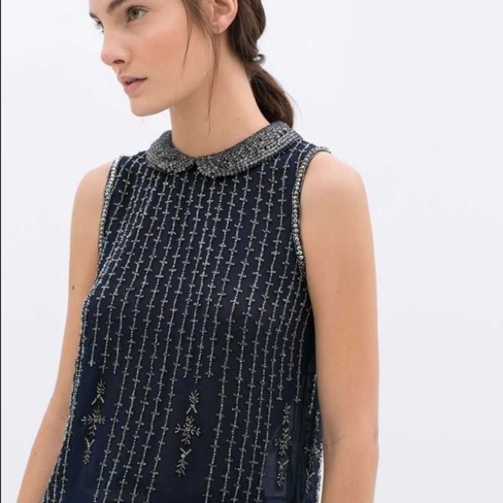 ***SOLD*** HAND EMBROIDERED - Sequin Beaded Zara