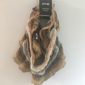 Brown infinity scarf