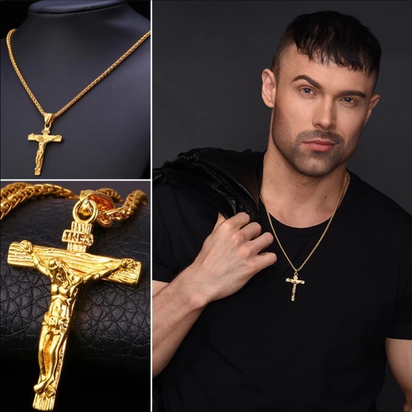 Accessories New 18k Gold Cross Necklace Poshmark