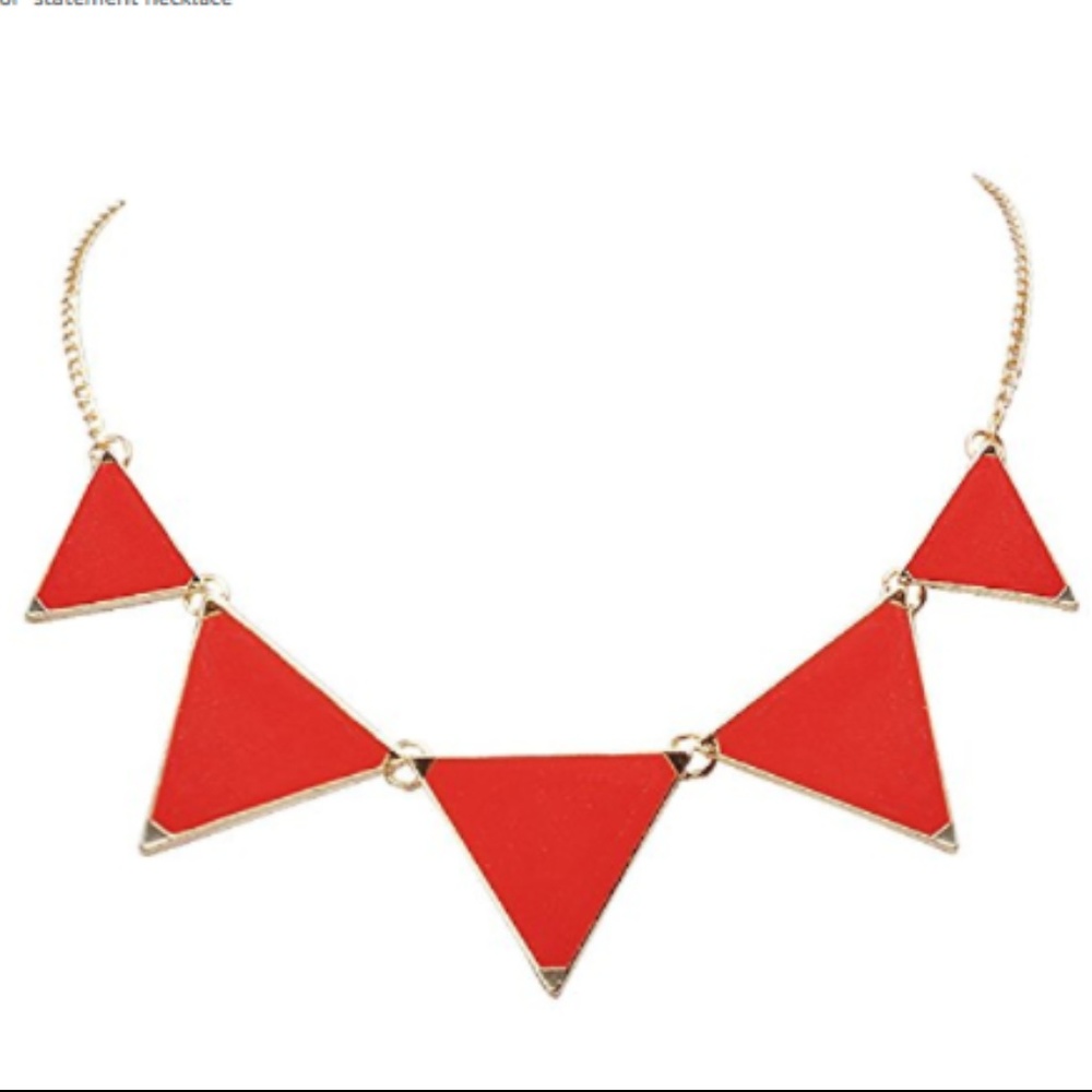 NWOT Red Fall statement necklace!