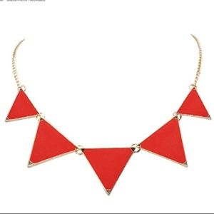 NWOT Red Fall statement necklace!